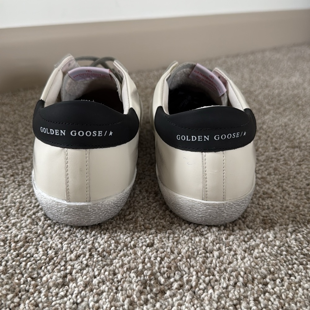White and Black Distressed Star Sneaker Women’s 40 - Picture 3 of 6